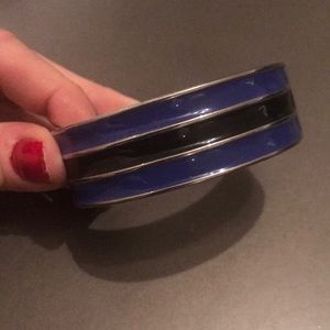 Silver Blue and Black Bracelet